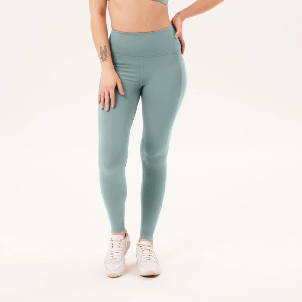 Girlfriend Collective Teal Lagoon Compressive Hi Rise Leggings